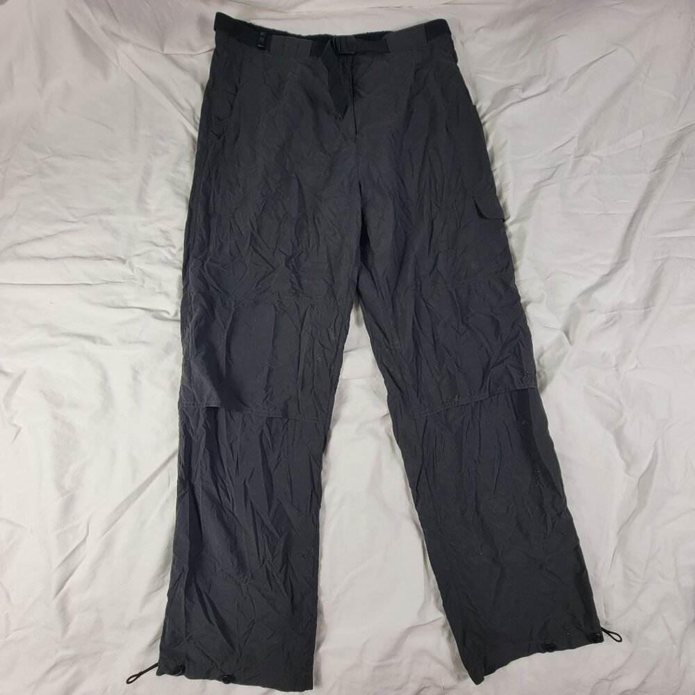 ExOfficio Womens Large Black Nylon Convertible Pants Outdoor Hiking Travel